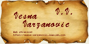 Vesna Varzanović vizit kartica